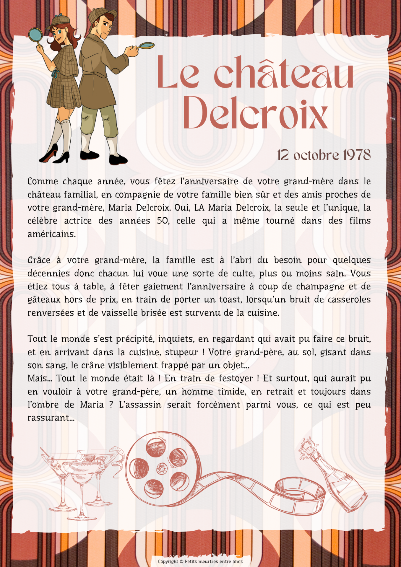 Scénario Le château Delcroix - murder party